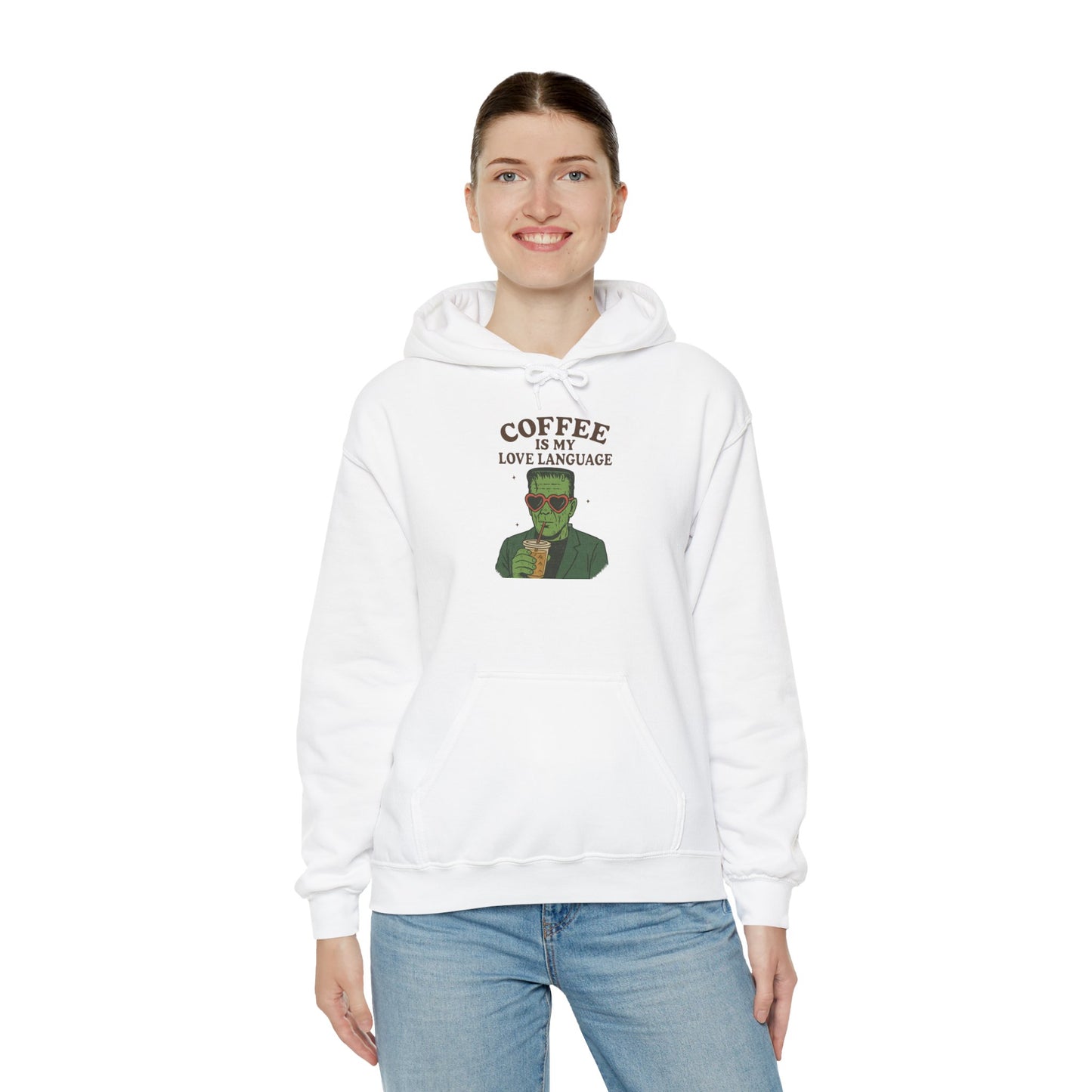 Coffee Is My Love Language Hoodie, Cozy Sweatshirt for Coffee Lovers, Gift for Him or Her, Warm Casual Wear, Perfect for Fall