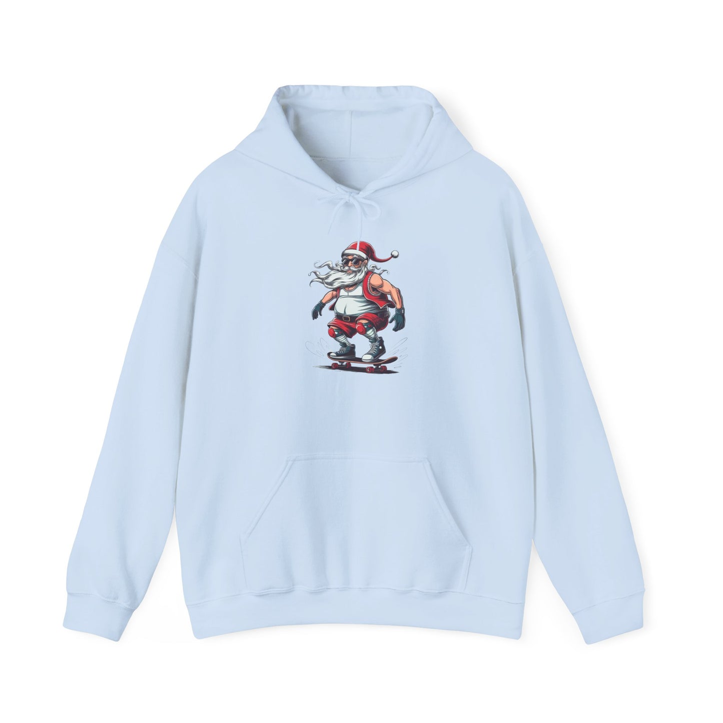 Santa Skateboarding Unisex Heavy Blend Hoodie, Christmas Sweatshirt, Holiday Gift, Cozy Winter Apparel, Fun Santa Design