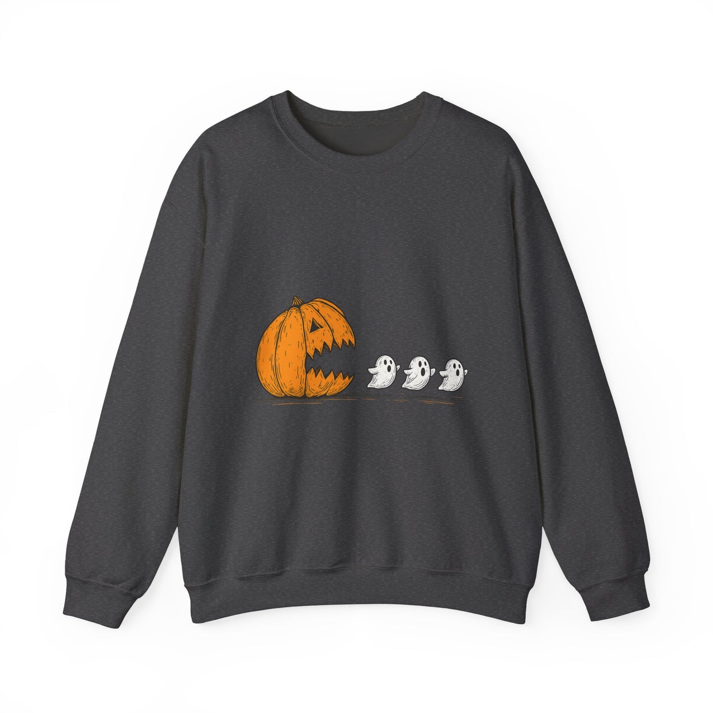 Spooky Pumpkin Ghosts Sweatshirt | Cozy Halloween Crewneck, Fall Fashion, Unisex Gift, Harvest Party Wear, Cute Autumn Outfit