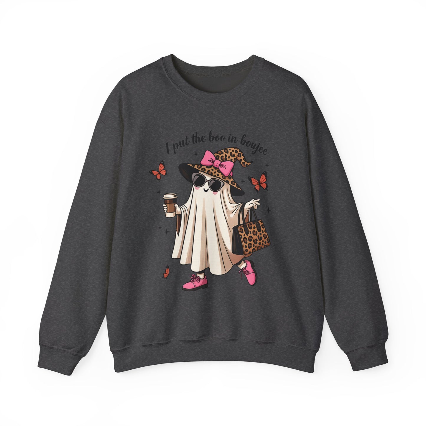 Chic Ghost Crewneck Sweatshirt | Halloween Cozy Apparel, Casual Outfit, Trendy Gift, Fall Fashion