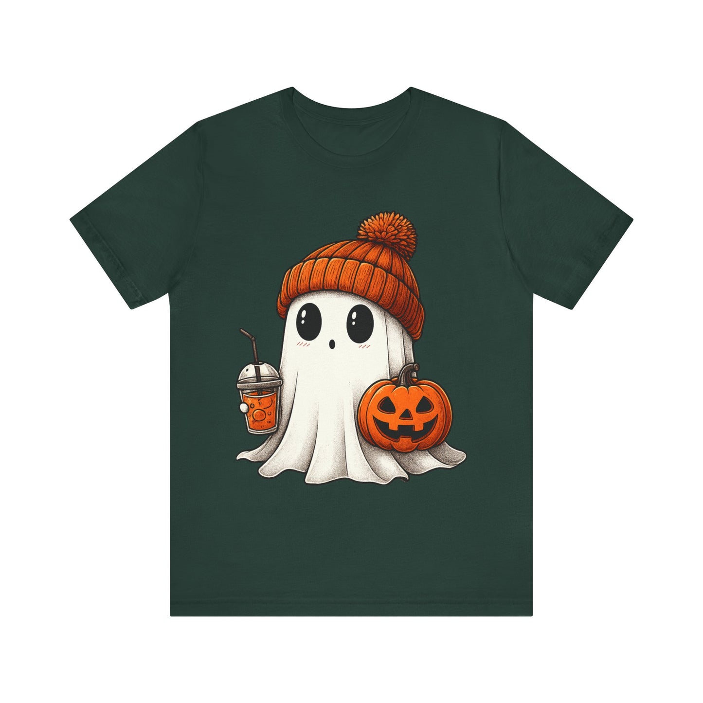 Halloween Ghost Unisex Tee, Spooky Shirt, Fall Fashion, Cute Ghost Shirt, Halloween Costume, Trick or Treat T-Shirt