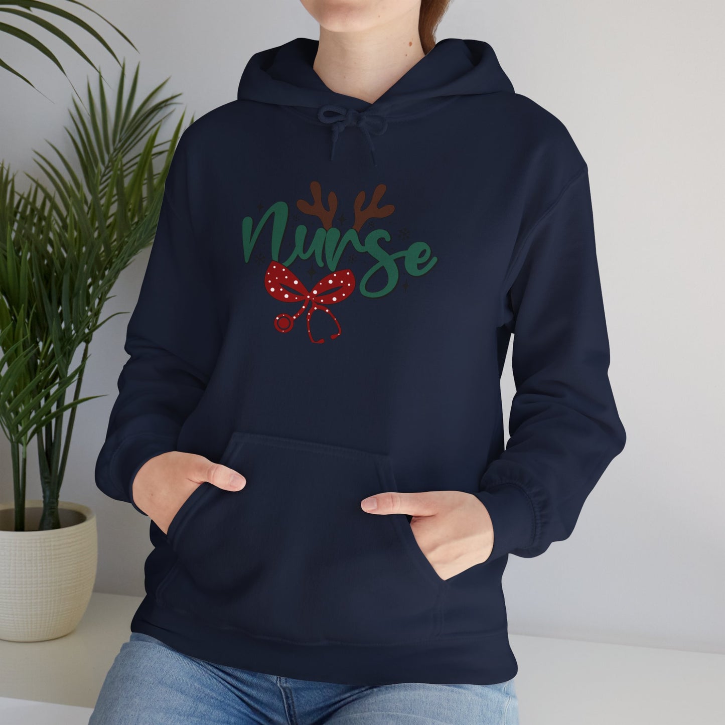 Festive Nurse Hoodie | Holiday Sweatshirt, Christmas Gift for Nurses, Cozy Winter Wear, Fun Nursing Apparel