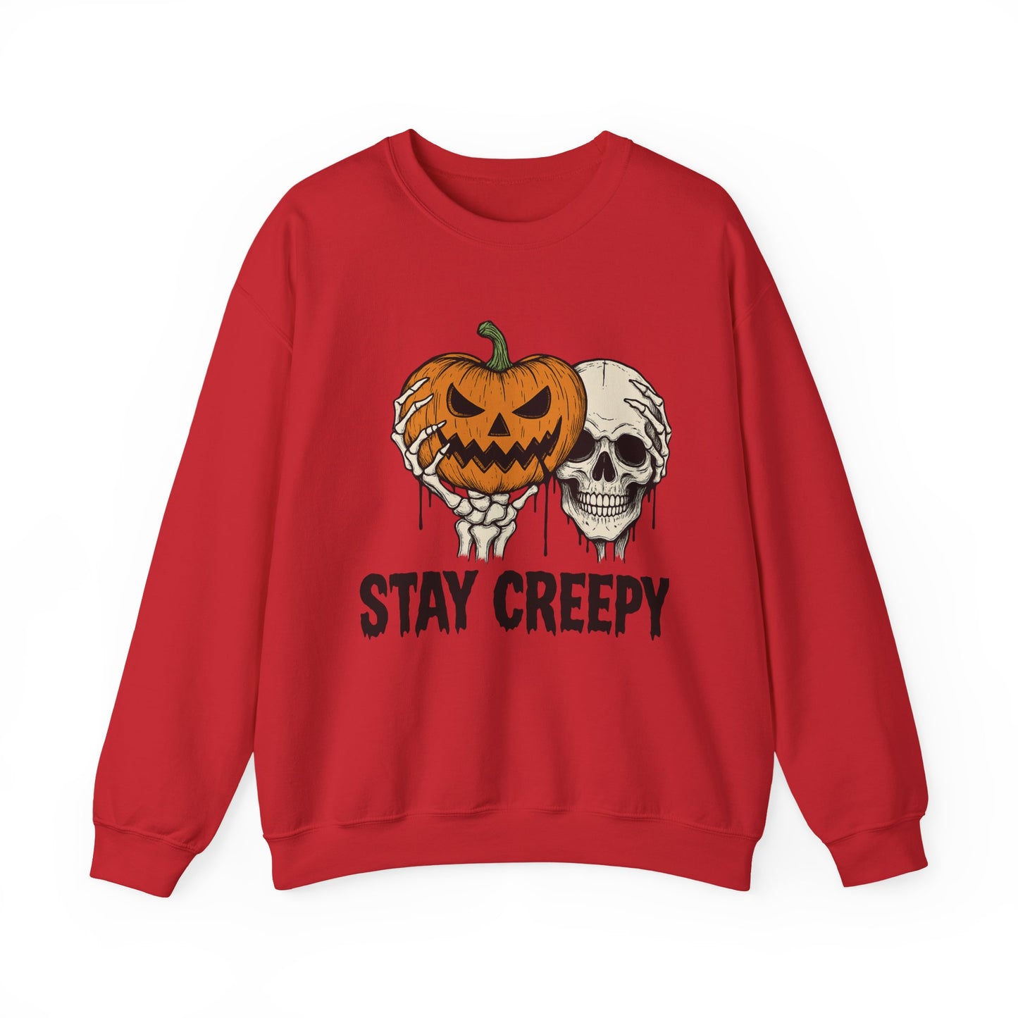 Stay Creepy Crewneck Sweatshirt, Halloween Sweatshirt, Unisex Fall Fashion, Cozy Sweatshirt Apparel, Spooky Halloween, Festive Gift