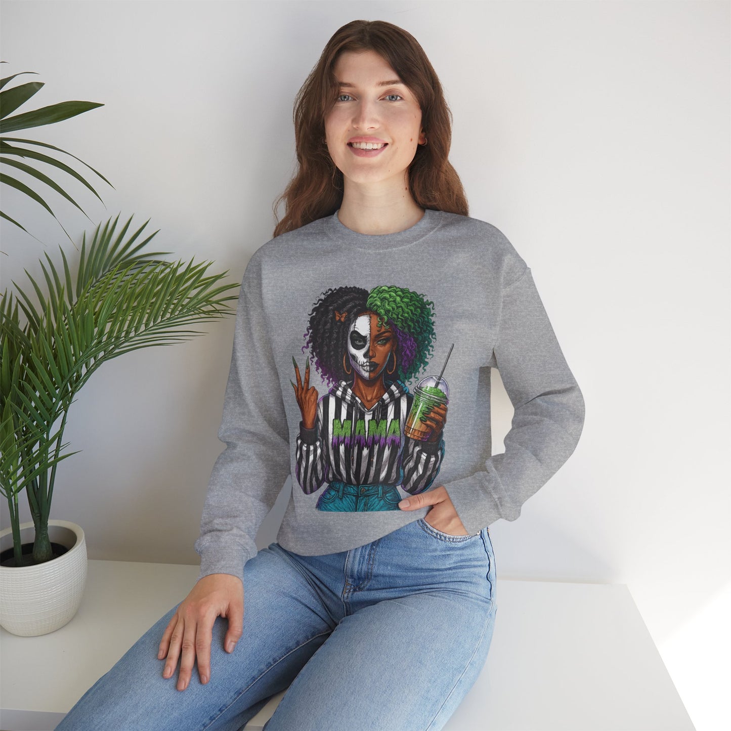 Vibrant Graphic Sweatshirt - Perfect for Creative Souls | Comfy Crewneck | Gift for Moms, Halloween, Trendy Outfits, Streetwear, Art Lovers
