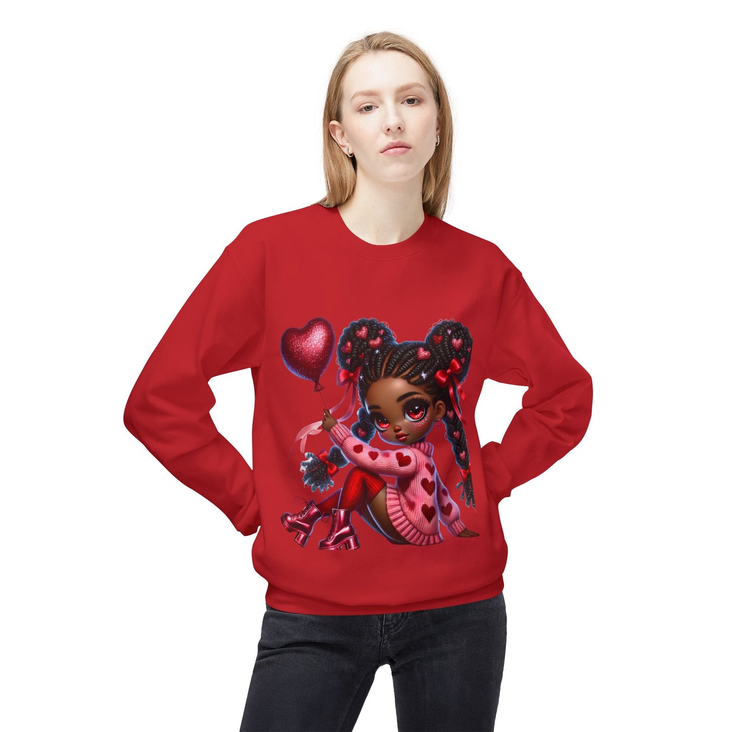 Valentines Unisex Midweight Softstyle Fleece Crewneck Sweatshirt