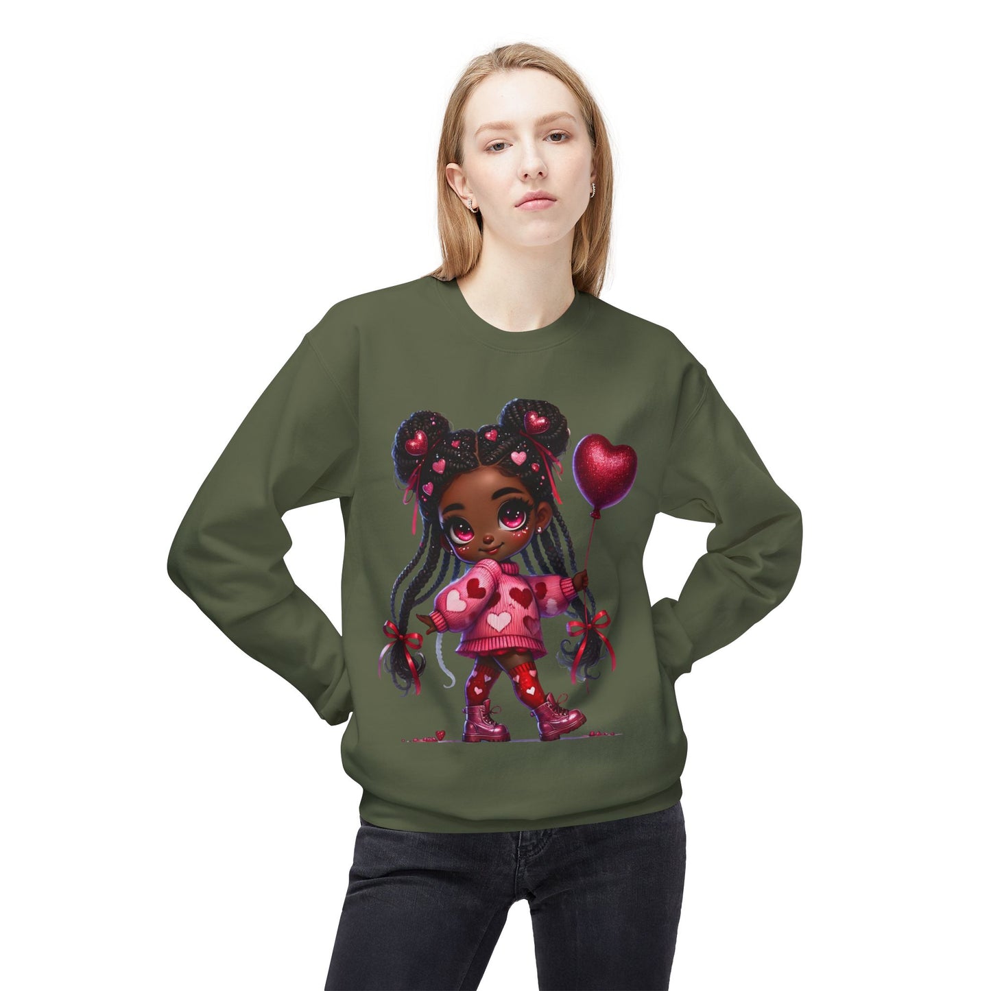 Valentines Unisex Midweight Softstyle Fleece Crewneck Sweatshirt
