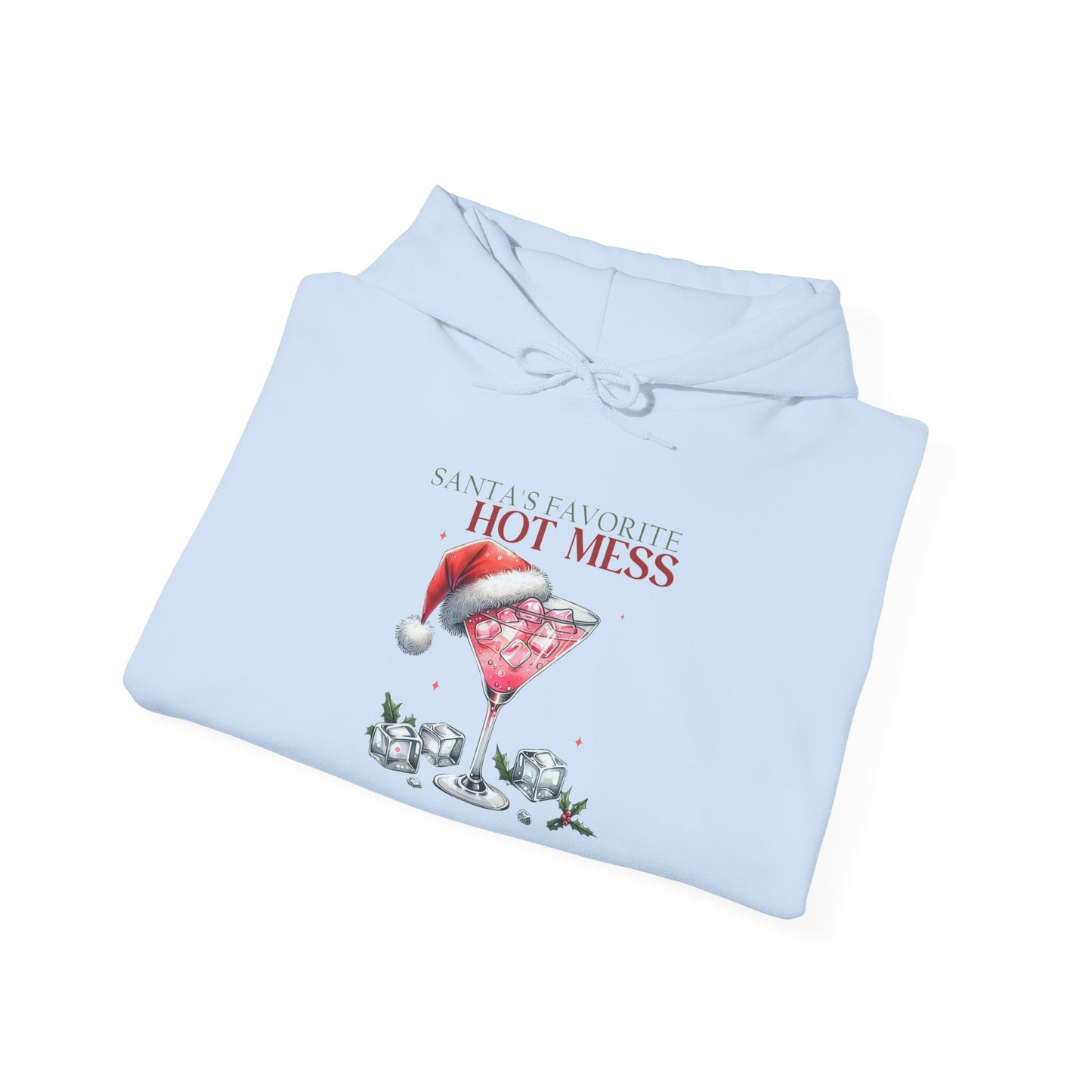 Funny Holiday Sweatshirt, Unisex Hoodie for Christmas, Hot Mess Design, Cute Gift for Friends, Cozy Winter Apparel, Festive Fashion