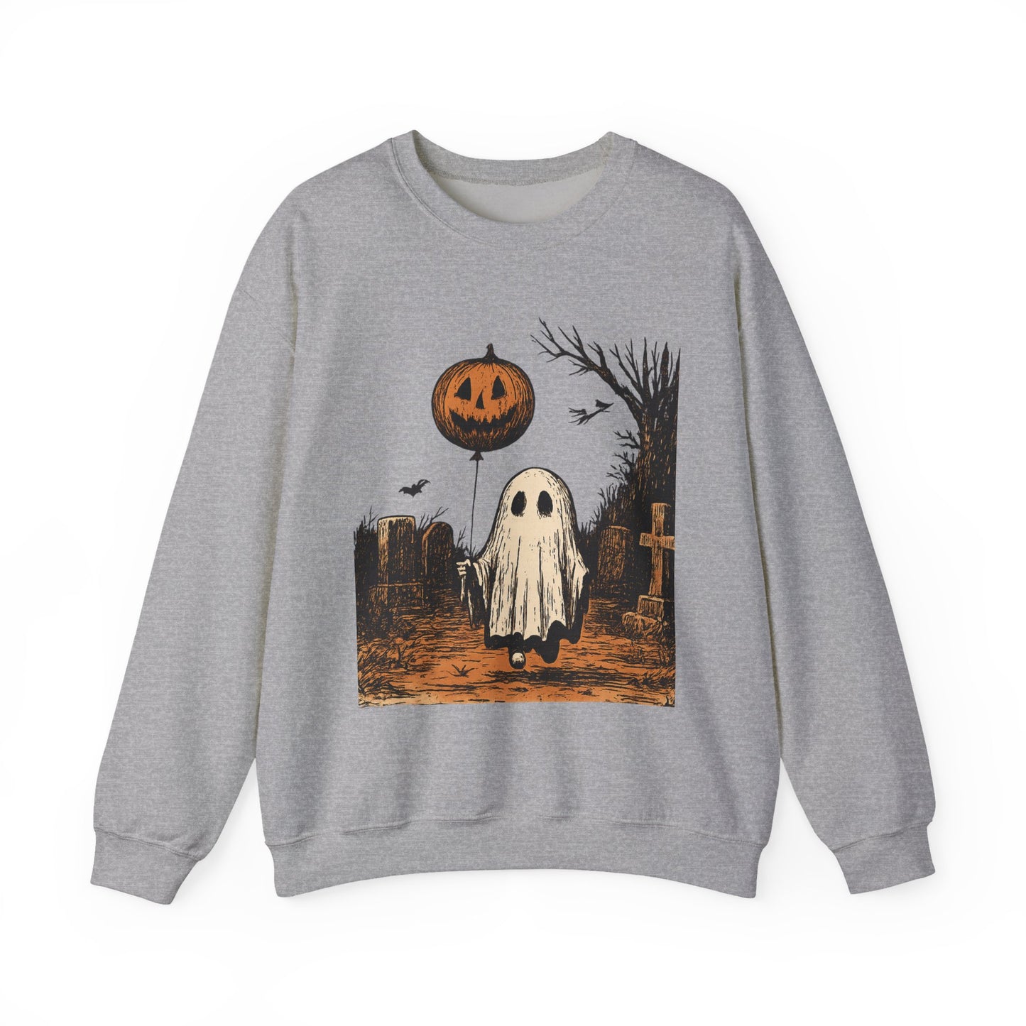 Halloween Ghost Crewneck Sweatshirt - Fall Fashion, Cozy Sweater, Spooky Style, Halloween Decor, Unique Gift