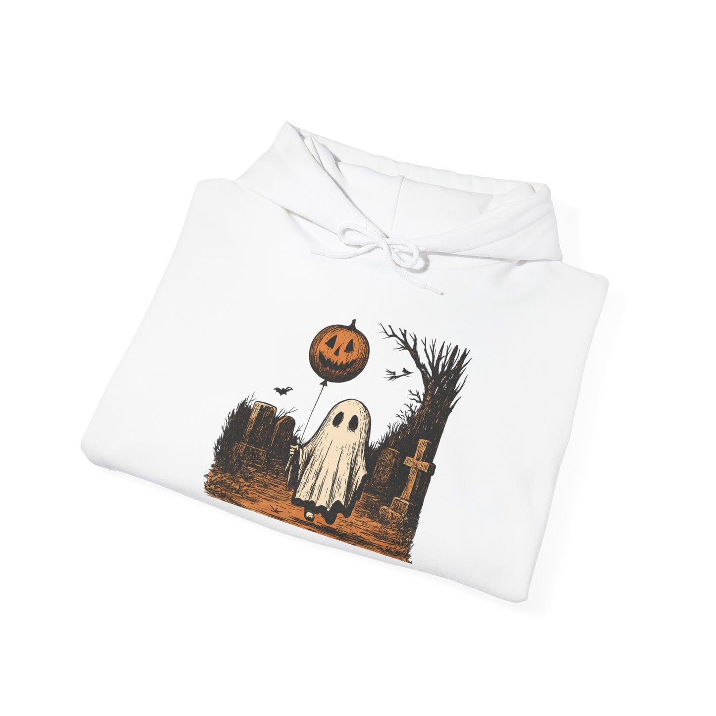 Halloween Ghost Hoodie, Cozy Unisex Hoodie, Spooky Season Apparel, Fall Fashion, Trick or Treat Gift