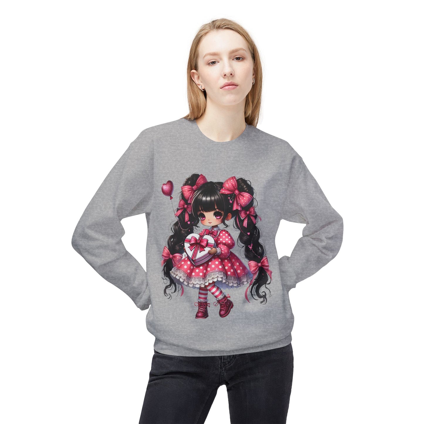 Valentines Unisex Midweight Softstyle Fleece Crewneck Sweatshirt