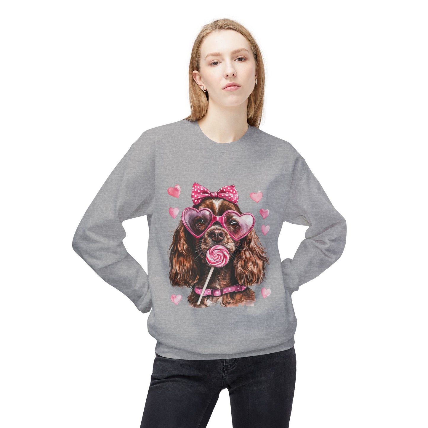 Valentines Unisex Midweight Softstyle Fleece Crewneck Sweatshirt