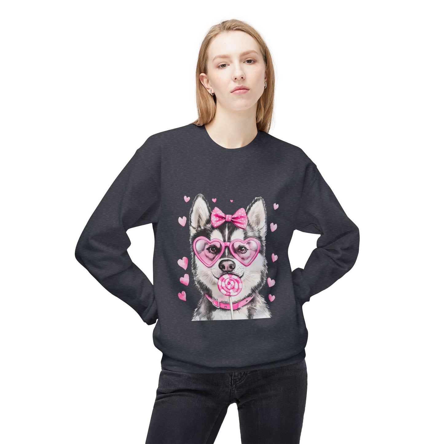 Valentines Unisex Midweight Soft style Fleece Crewneck Sweatshirt