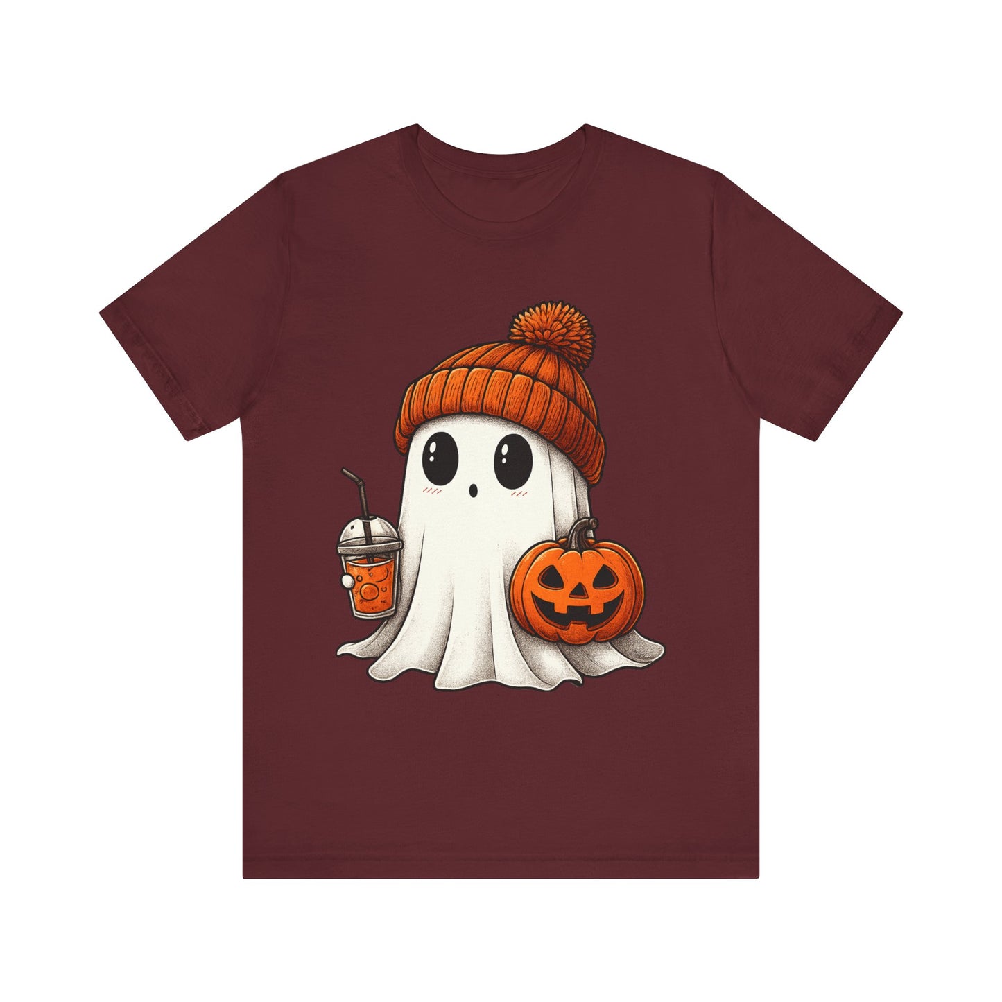 Halloween Ghost Unisex Tee, Spooky Shirt, Fall Fashion, Cute Ghost Shirt, Halloween Costume, Trick or Treat T-Shirt