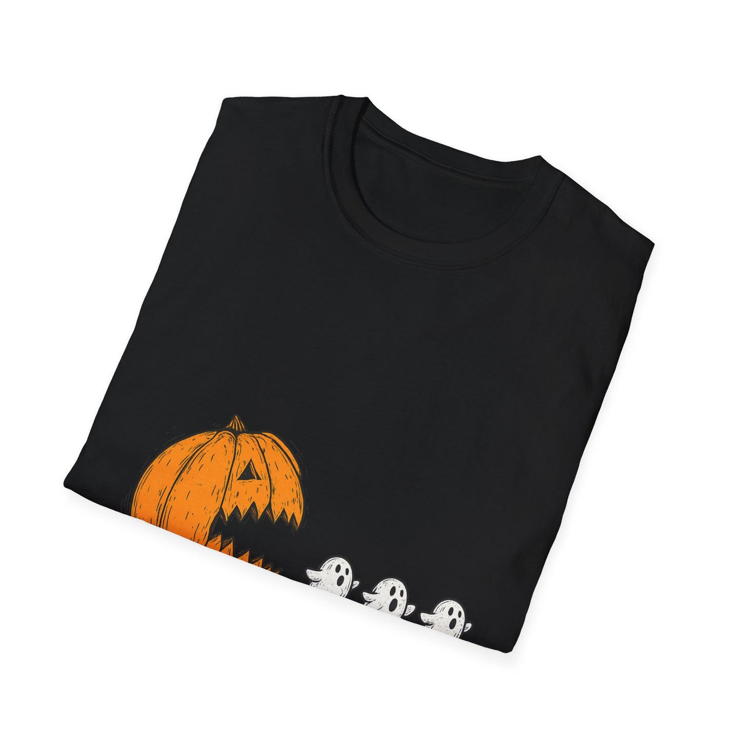 Halloween Ghost Pumpkin T-Shirt, Unisex Tee, Cute Halloween Shirt, Trick or Treat Apparel, Spooky Season Outfit