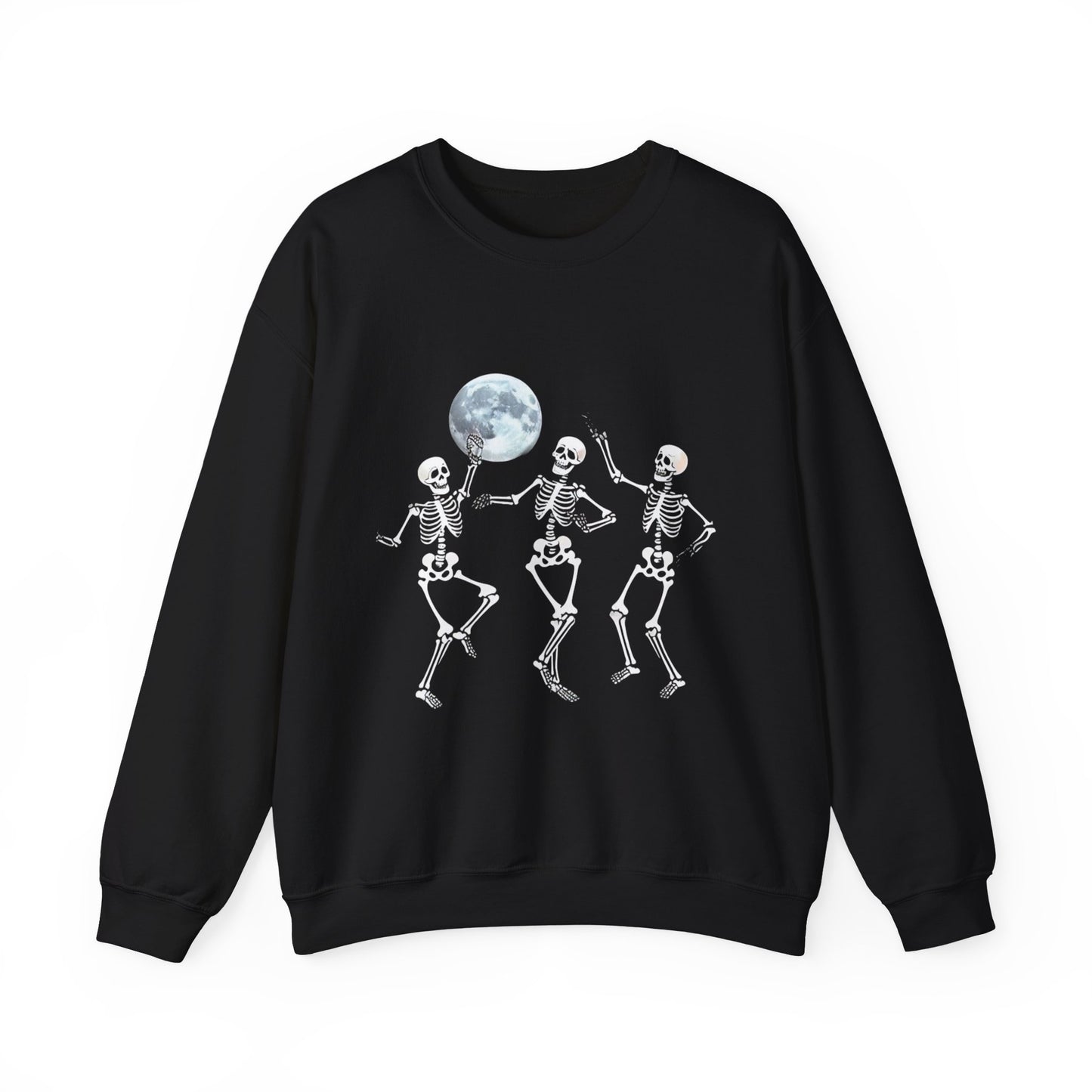 Spooky Dance Crewneck Sweatshirt - Halloween Oddities, Unisex Sweatshirt, Festive Apparel, Skeleton Design, Cozy Style
