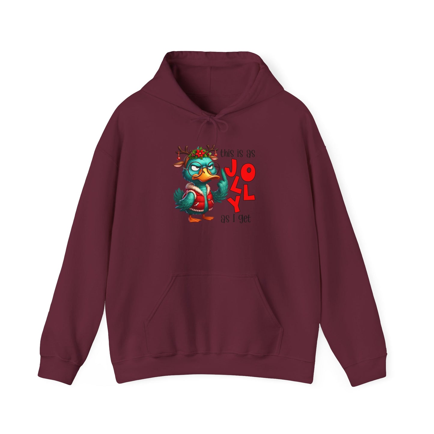 Jolly Holiday Hoodie - Unisex Heavy Blend™ Hoodie, Christmas Gift, Cozy Hoodie, Funny Hoodie, Winter Apparel, Holiday Fashion