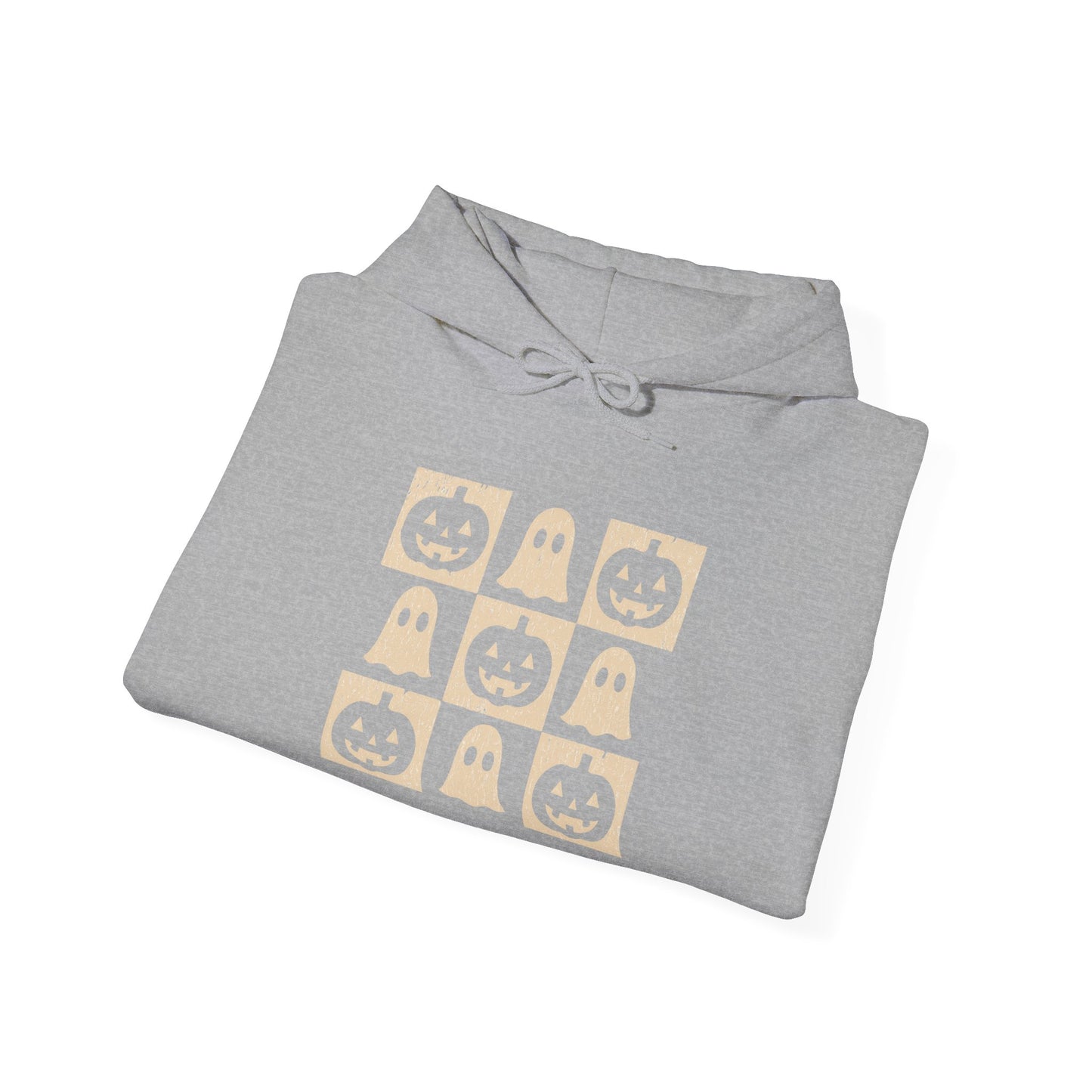 Cozy Ghost-Themed Unisex Hoodie, Perfect for Halloween, Casual Wear, Gifts for Friends, Cozy Nights, Unique Fashion