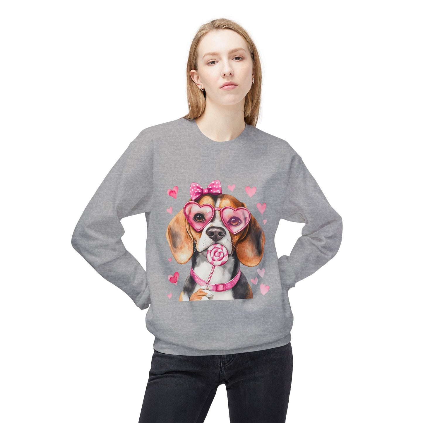 Valentines Unisex Midweight Softstyle Fleece Crewneck Sweatshirt