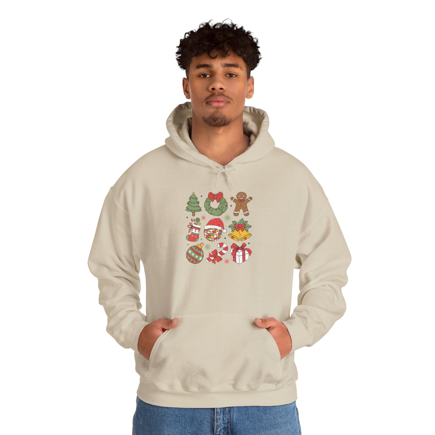 Festive Holiday Hoodie, Cozy Sweatshirt for Christmas, Unisex Holiday Apparel, Winter Gift Idea, Cute Sweatshirt with Holiday Designs