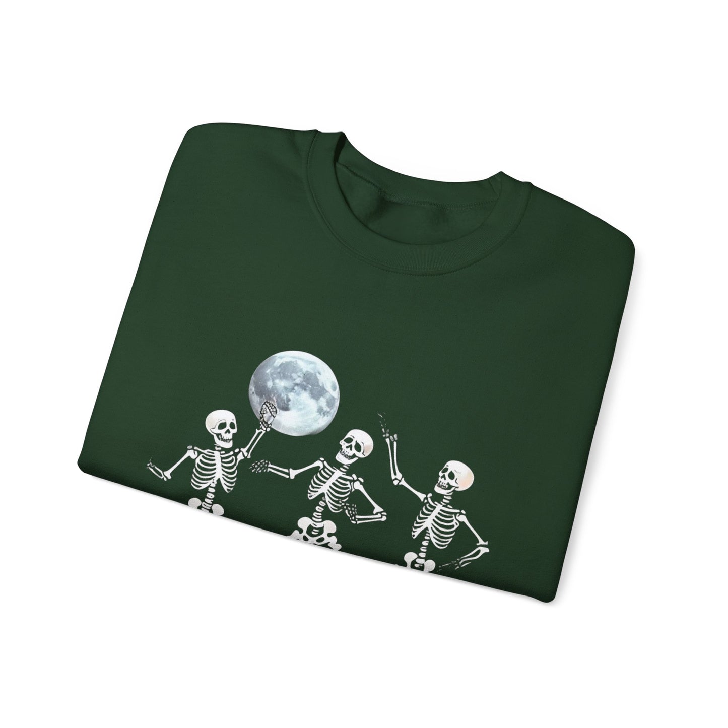 Spooky Dance Crewneck Sweatshirt - Halloween Oddities, Unisex Sweatshirt, Festive Apparel, Skeleton Design, Cozy Style
