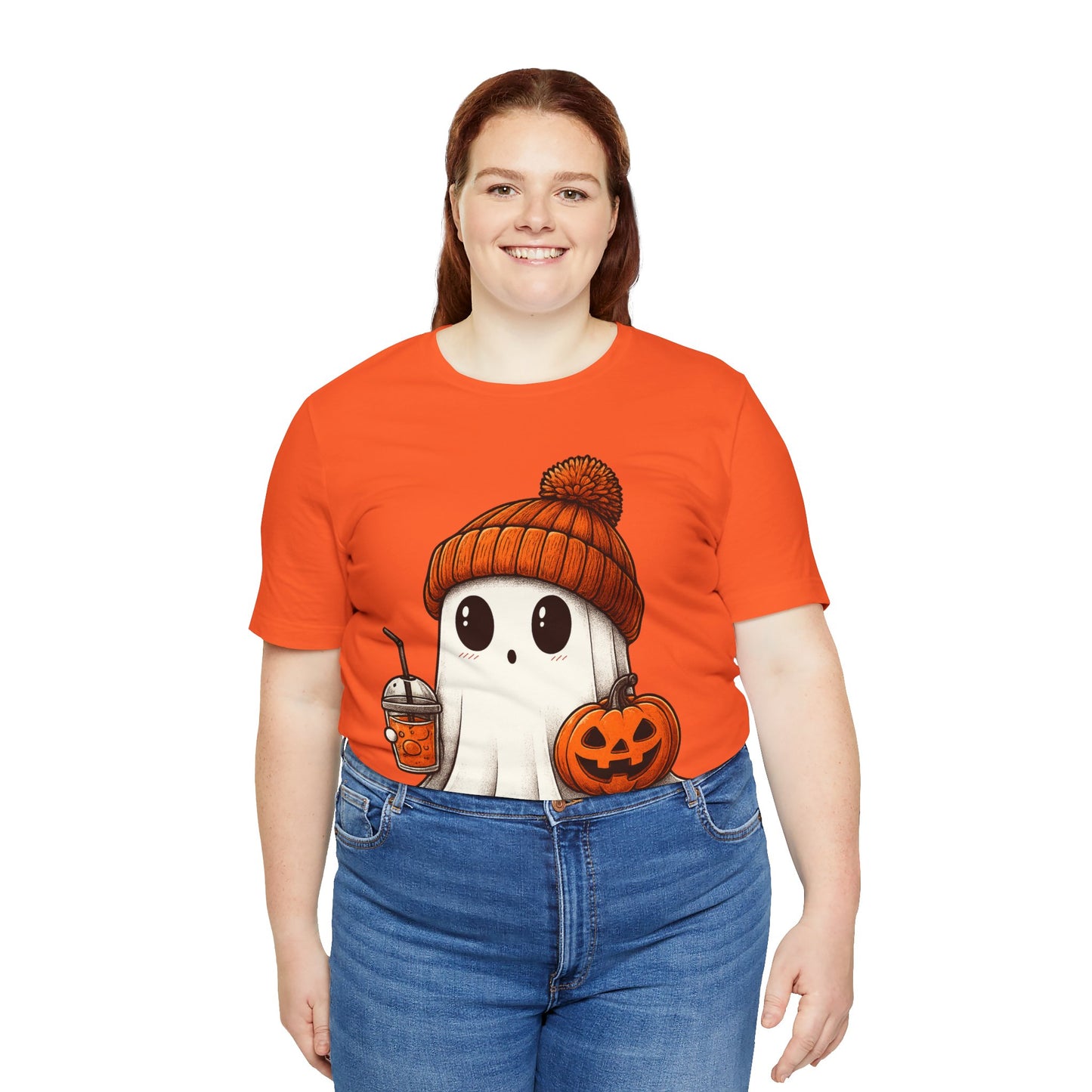 Halloween Ghost Unisex Tee, Spooky Shirt, Fall Fashion, Cute Ghost Shirt, Halloween Costume, Trick or Treat T-Shirt