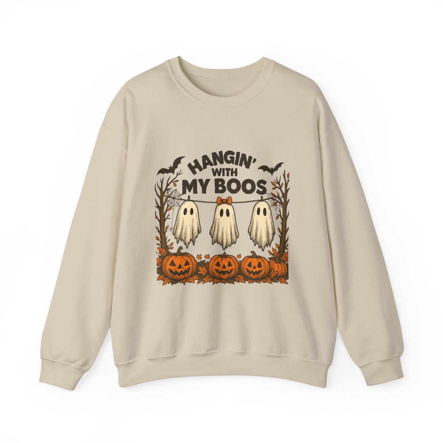 Halloween Ghost Sweatshirt, Cozy Unisex Crewneck, Fall Apparel, Halloween Costume, Spooky Season Outfit