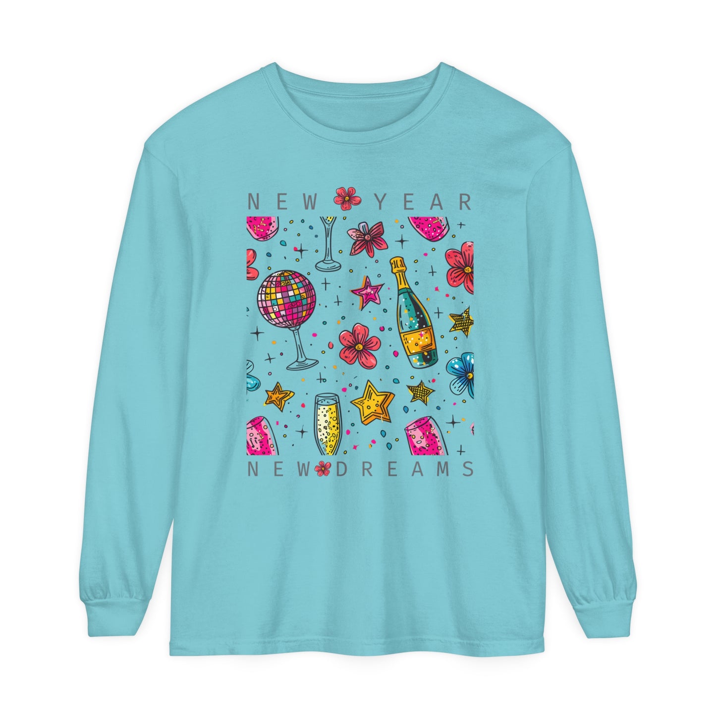 New Year Unisex Garment-dyed Long Sleeve T-Shirt