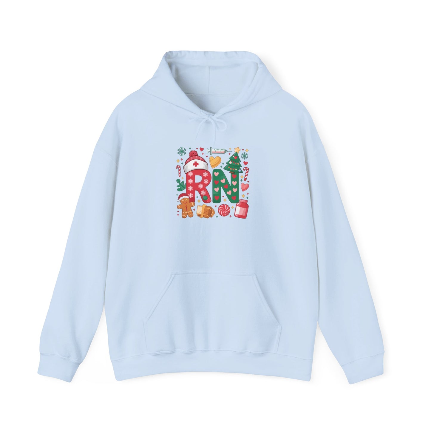Festive Cozy Hooded Sweatshirt, Holiday Sweatshirt, Christmas Gift, Unisex Hoodie, Seasonal Wear, RN Design