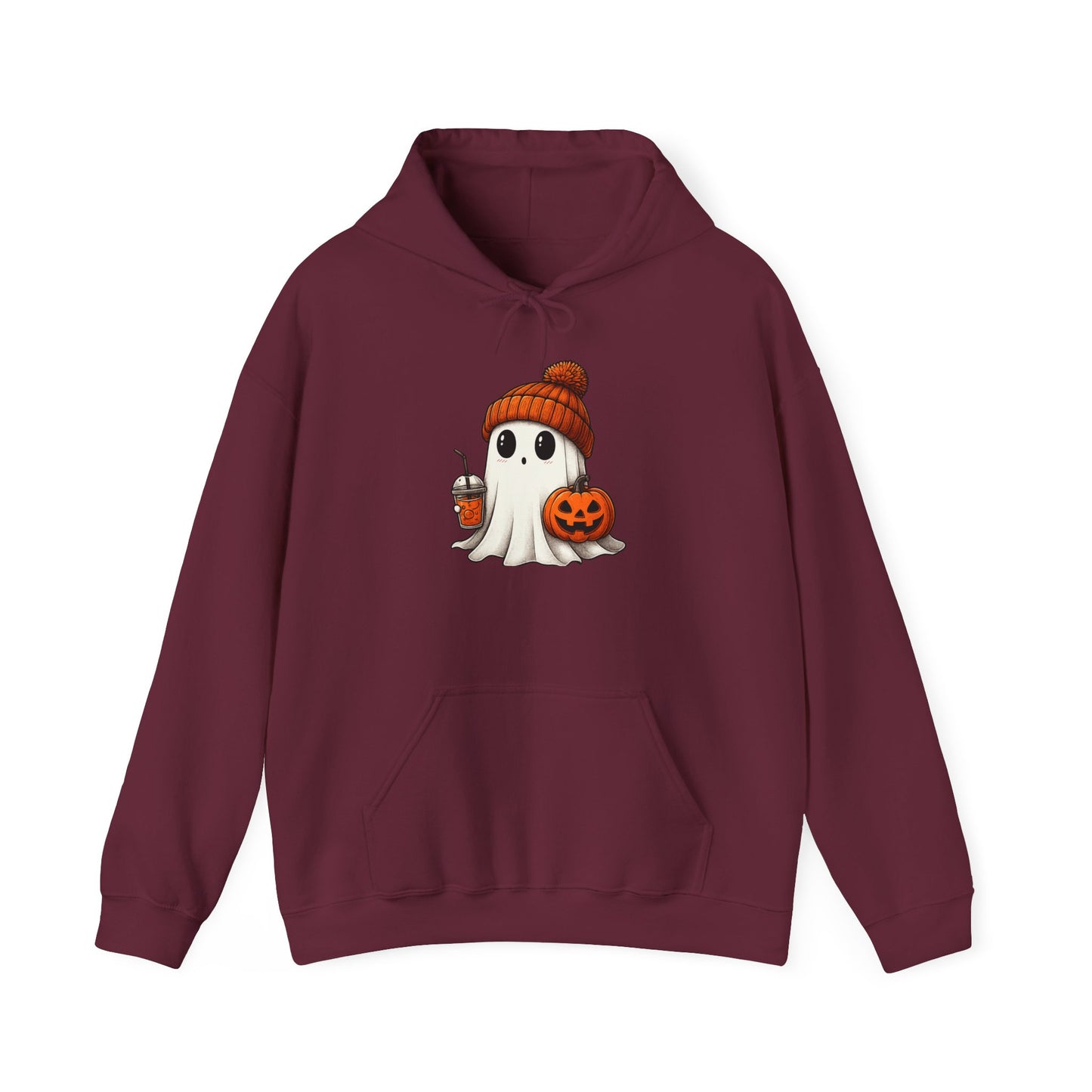 Halloween Ghost Hoodie, Unisex Halloween Apparel, Cute Pumpkin Design, Halloween Party Outfit