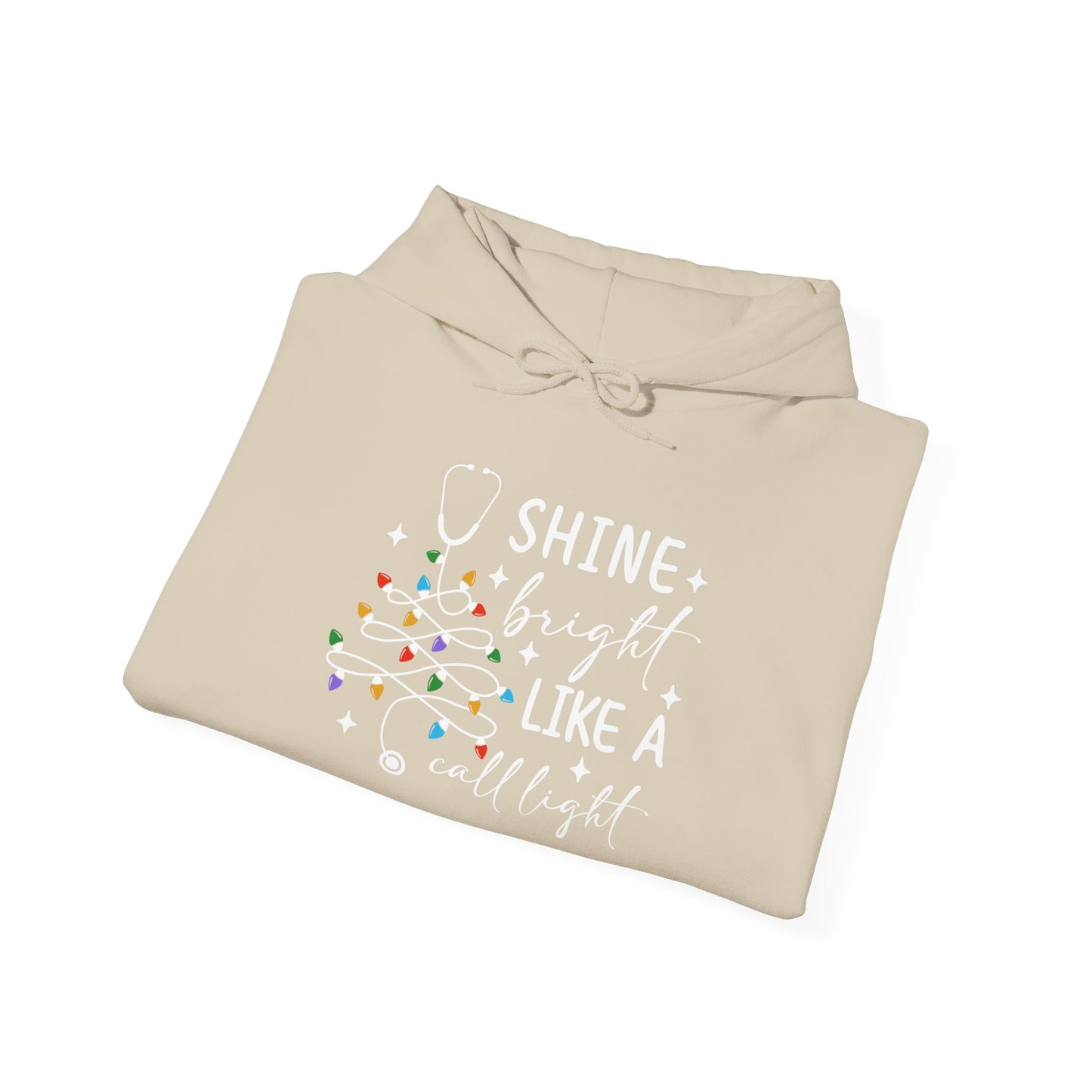 Christmas Light Hoodie, Cozy Holiday Hoodie, Winter Gift, Unisex Pullover for Festive Celebrations, Shine Bright Like a Christmas Bulb