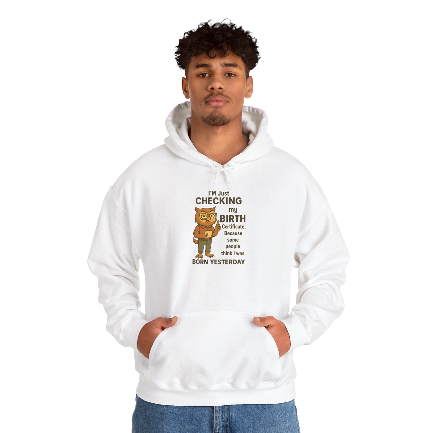 Funny Birthday Sweatshirt, Humorous Gift for Friends, Cozy Hooded Sweatshirt, Casual Wear, Unisex Birthday Apparel
