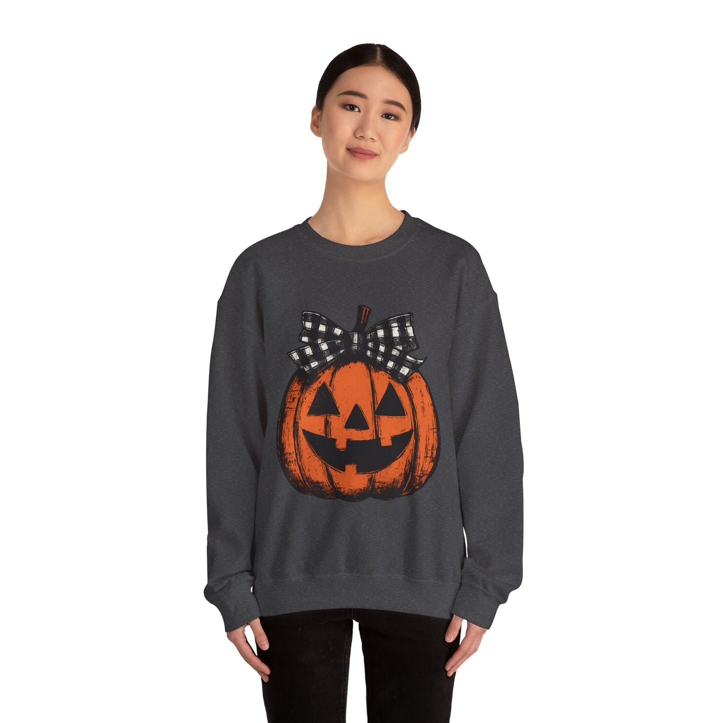 Autumn Pumpkin Crewneck Sweatshirt, Fall Fashion, Halloween Sweatshirt, Cozy Sweater, Pumpkin Patch Outfit, Unisex Clothing