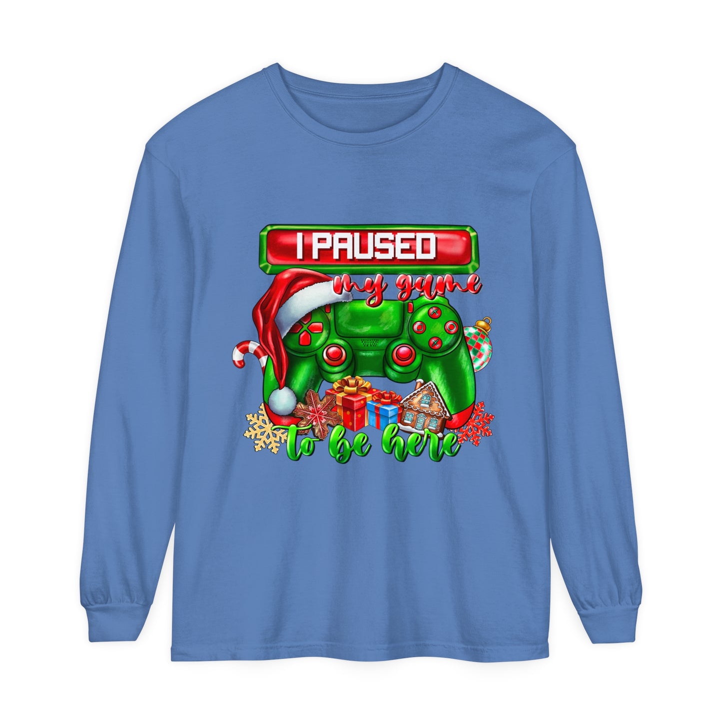Christmas Unisex Garment-dyed Long Sleeve T-Shirt