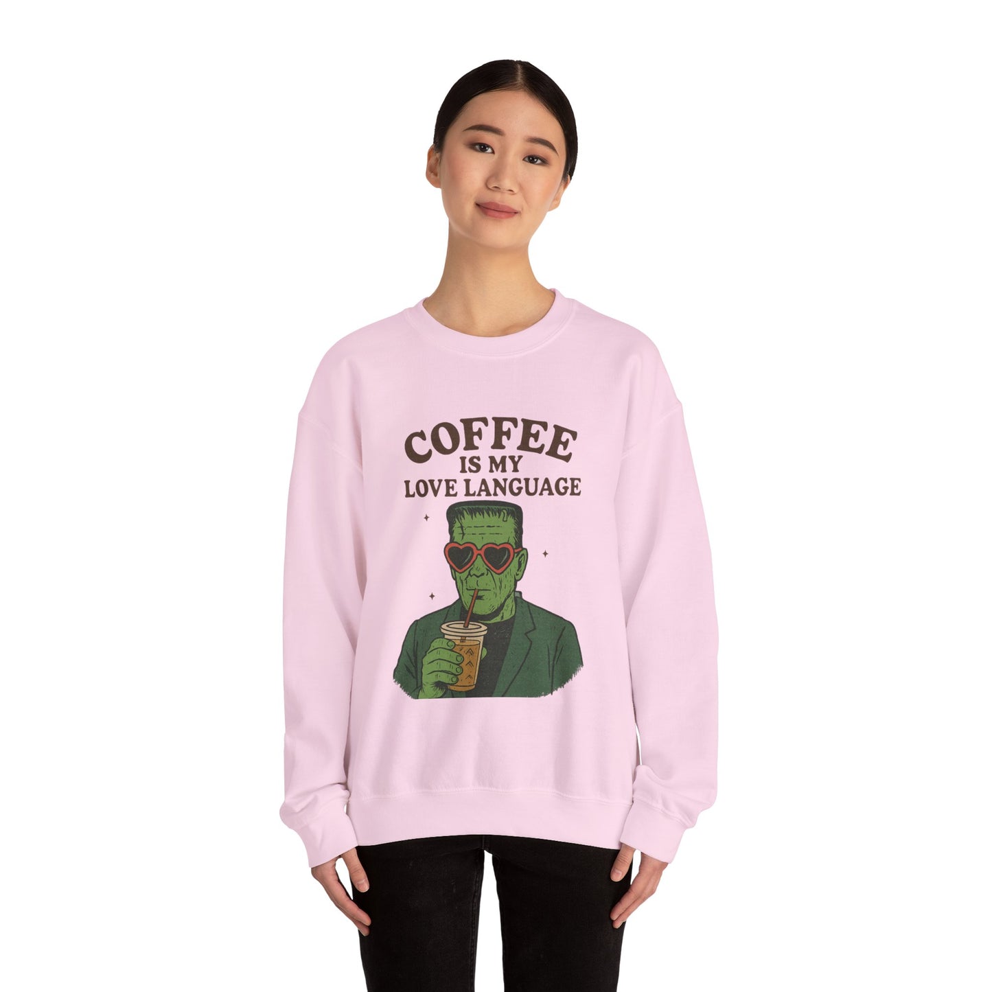 Coffee Lover's Unisex Crewneck Sweatshirt, Gift for Coffee Enthusiasts, Funny Sweatshirt, Halloween Apparel, Cozy Casual Wear