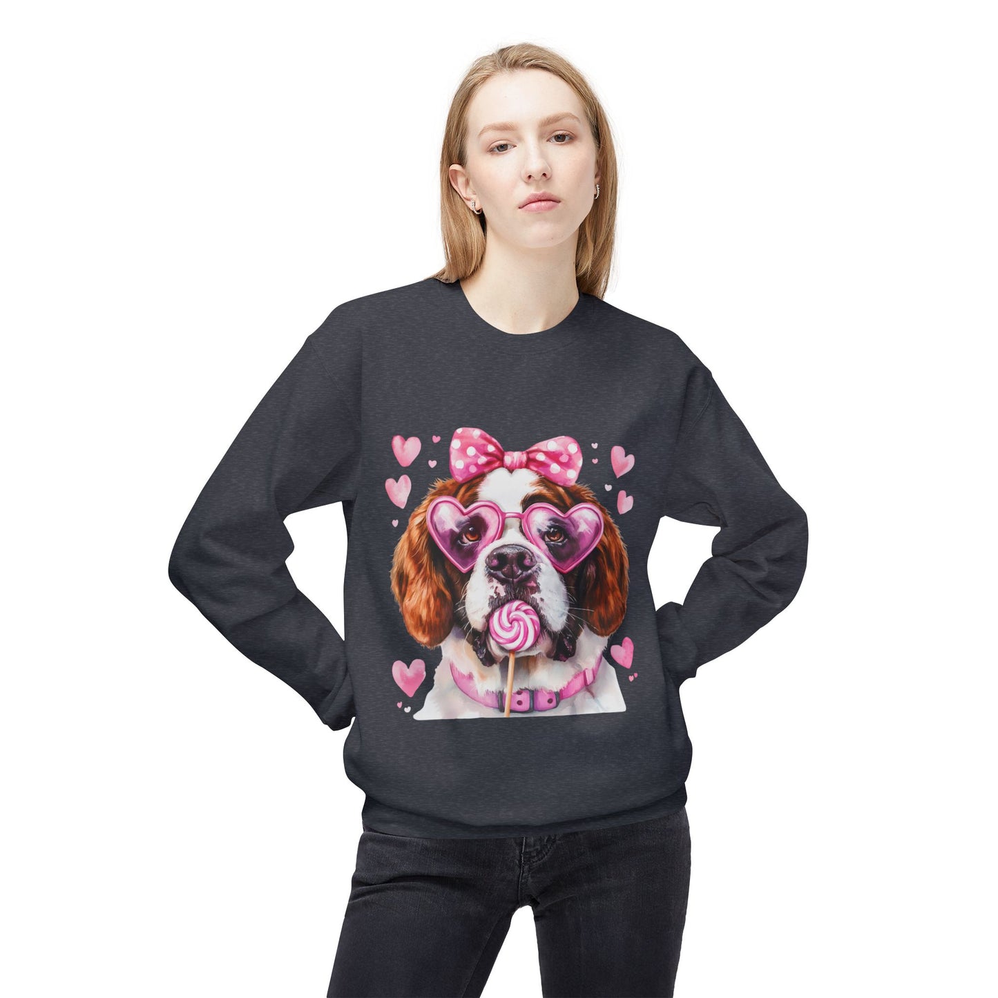 Valentines Unisex Midweight Softstyle Fleece Crewneck Sweatshirt