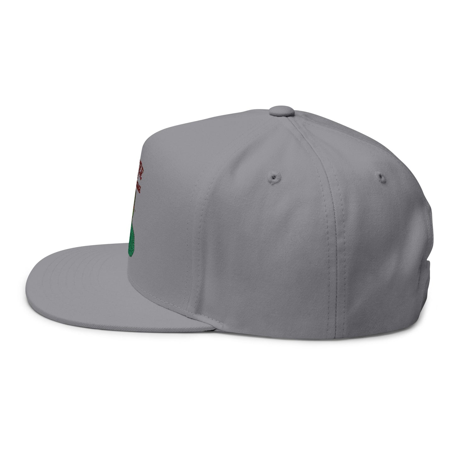 Coffee Love Language Embroidered Flat Bill Cap, Cool Hats, Gift for Coffee Lovers, Trendy Headwear, Unique Apparel