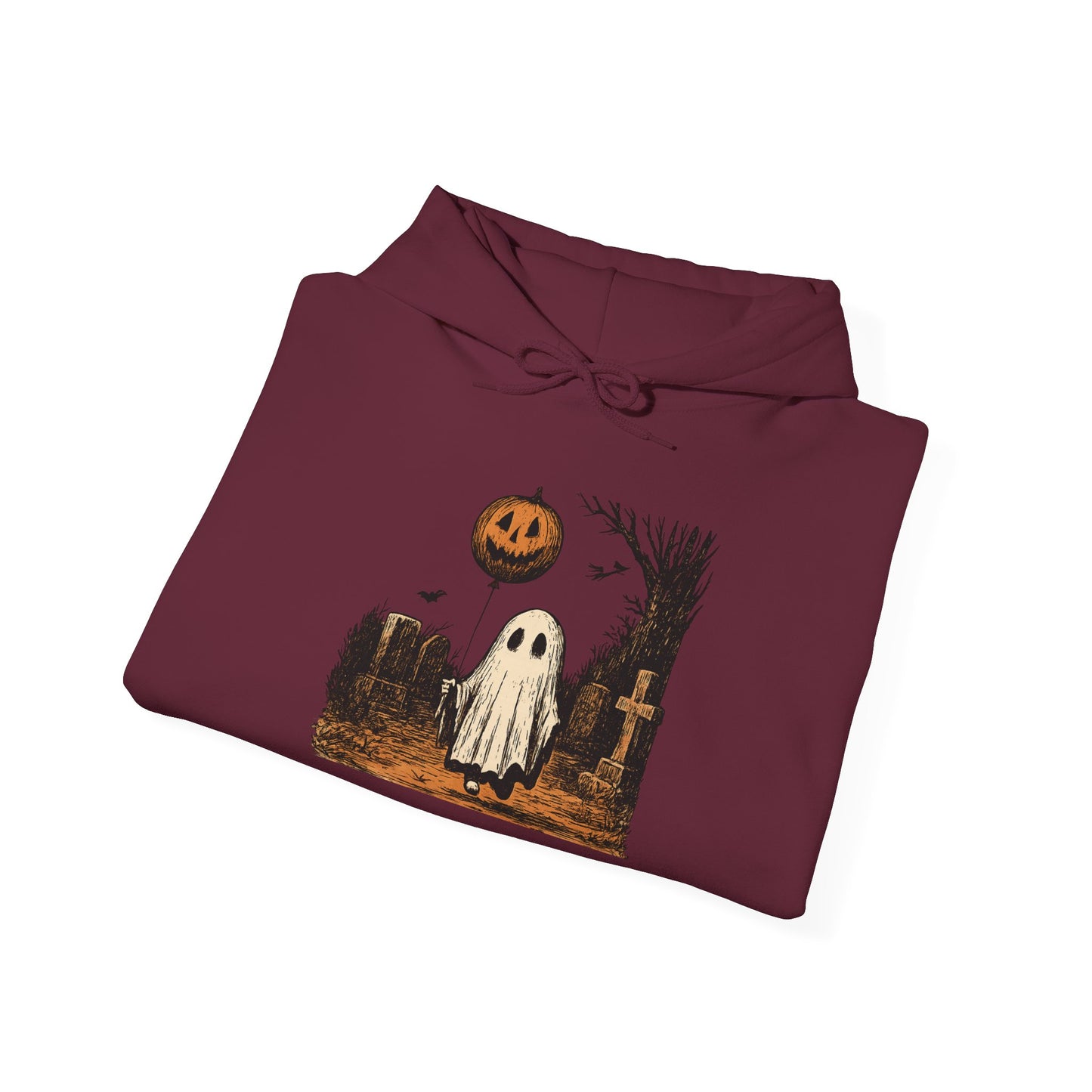 Halloween Ghost Hoodie, Cozy Unisex Hoodie, Spooky Season Apparel, Fall Fashion, Trick or Treat Gift