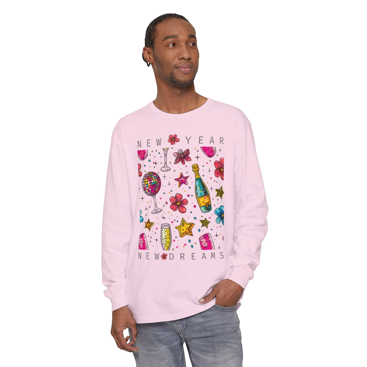 New Year Unisex Garment-dyed Long Sleeve T-Shirt
