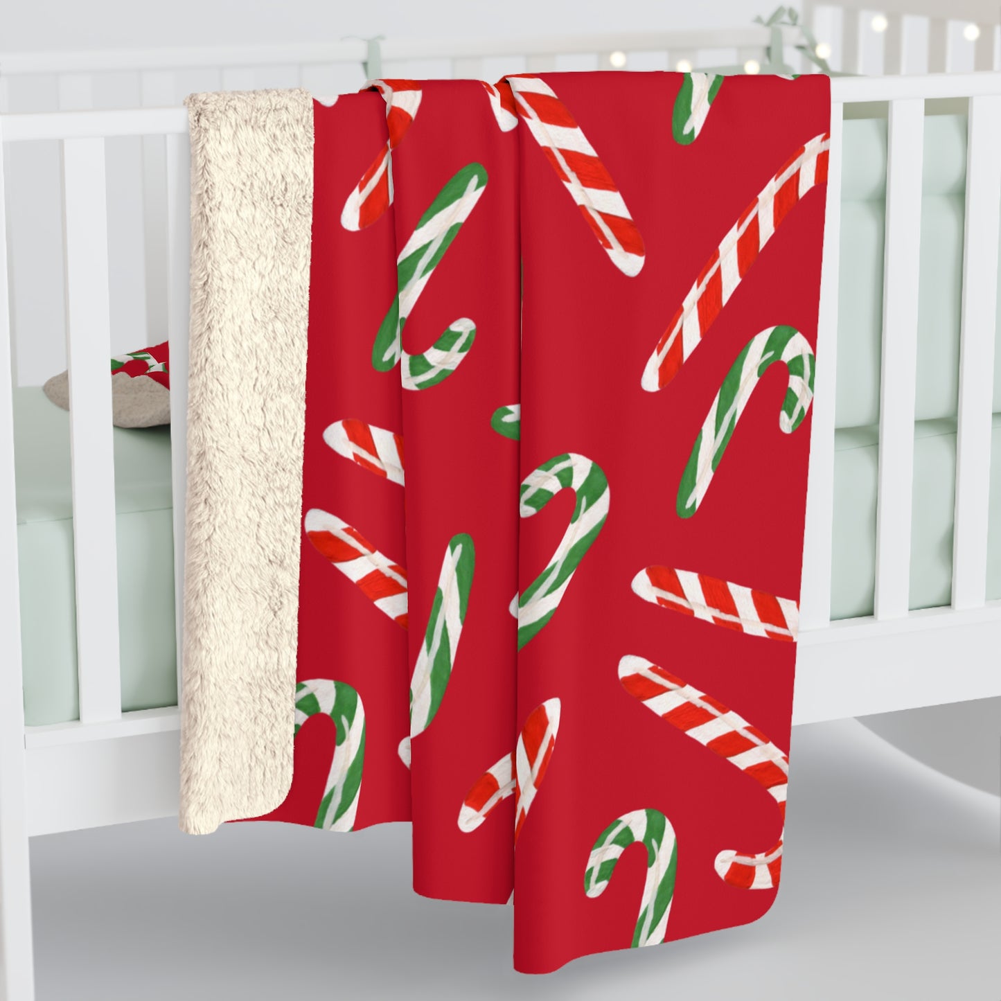 Christmas Candy Cane Blanket