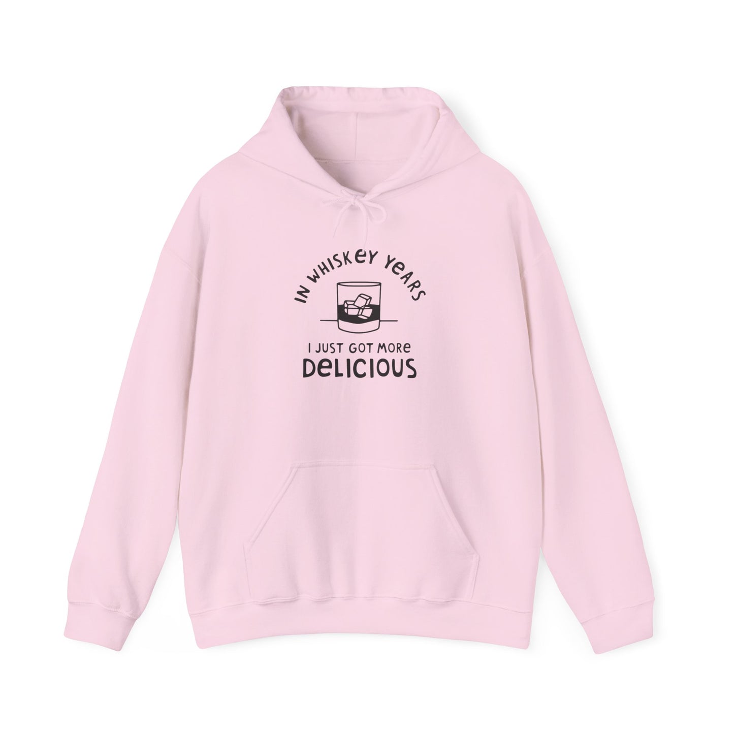 Whiskey Years Hoodie, Funny Sweatshirt for Whiskey Lovers, Perfect Gift for Birthdays, Relaxed Cozy Attire, Unisex Heavy Blend Apparel
