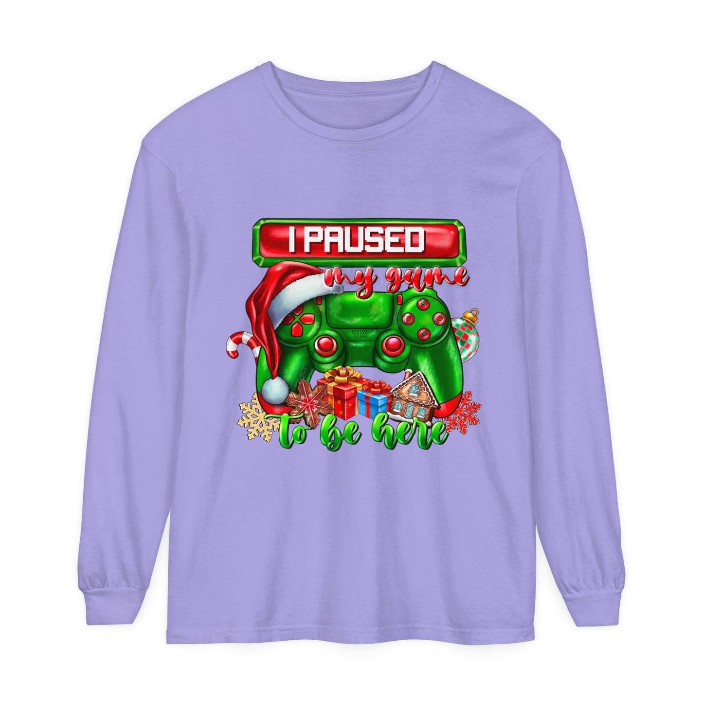Christmas Unisex Garment-dyed Long Sleeve T-Shirt