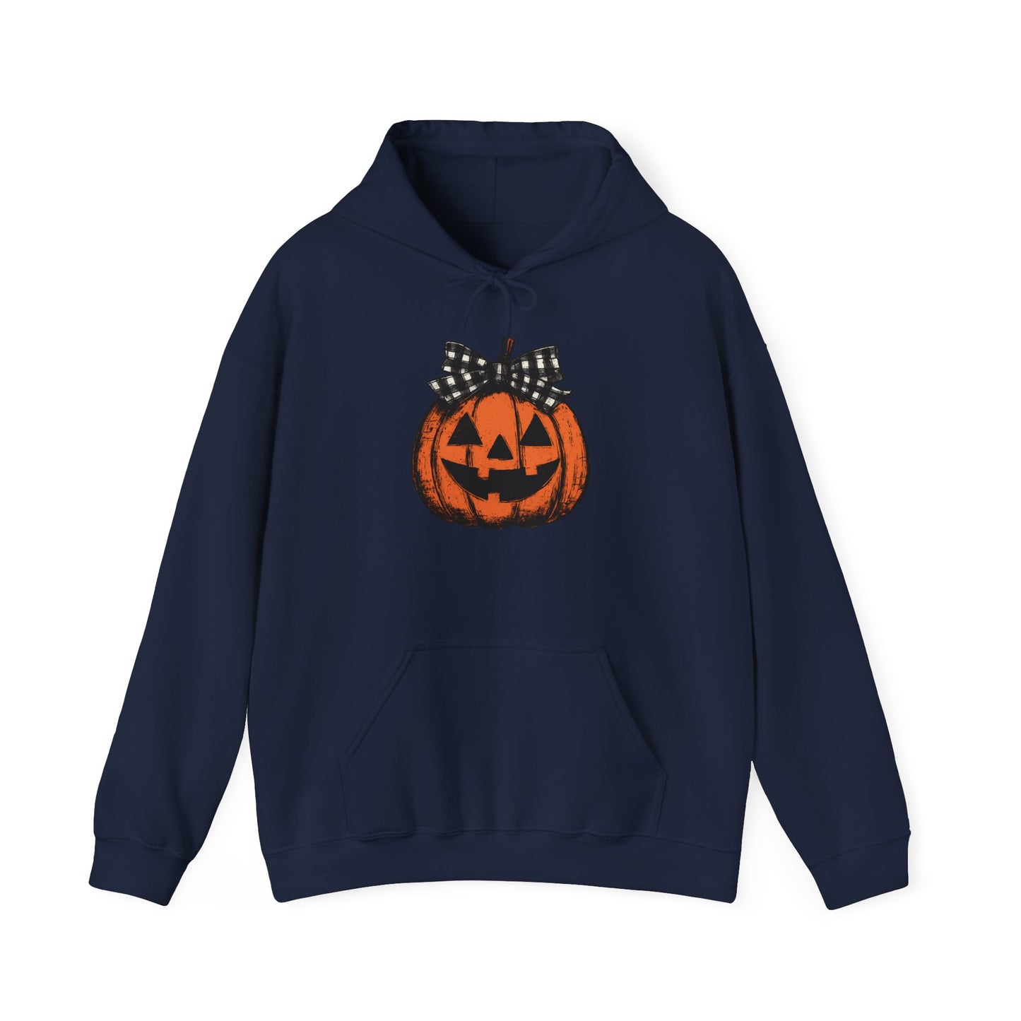 Halloween Pumpkin Hoodie with Bow, Cozy Fall Hoodie, Unisex Hoodie, Autumn Fashion, Halloween Costume, Pumpkin Spice