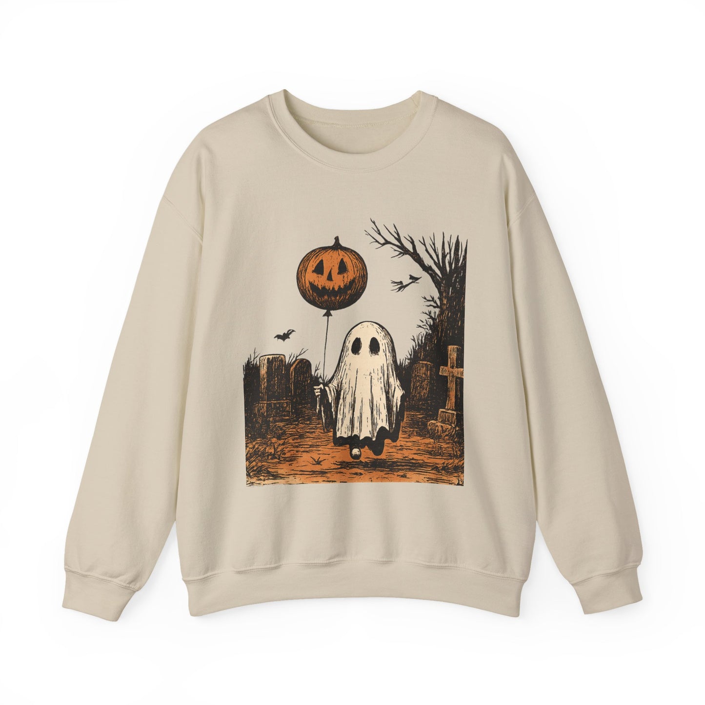 Halloween Ghost Crewneck Sweatshirt - Fall Fashion, Cozy Sweater, Spooky Style, Halloween Decor, Unique Gift