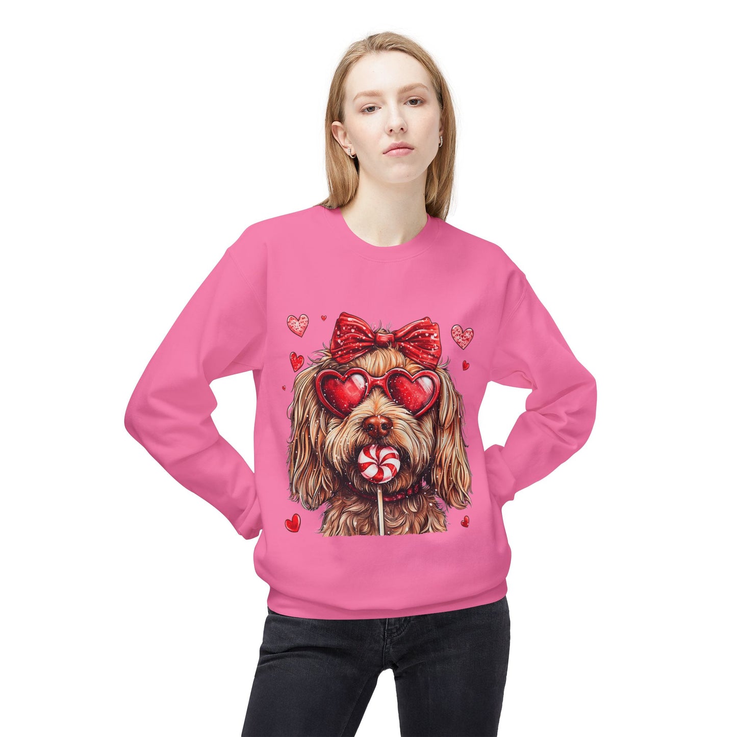 Valentines Unisex Midweight Softstyle Fleece Crewneck Sweatshirt
