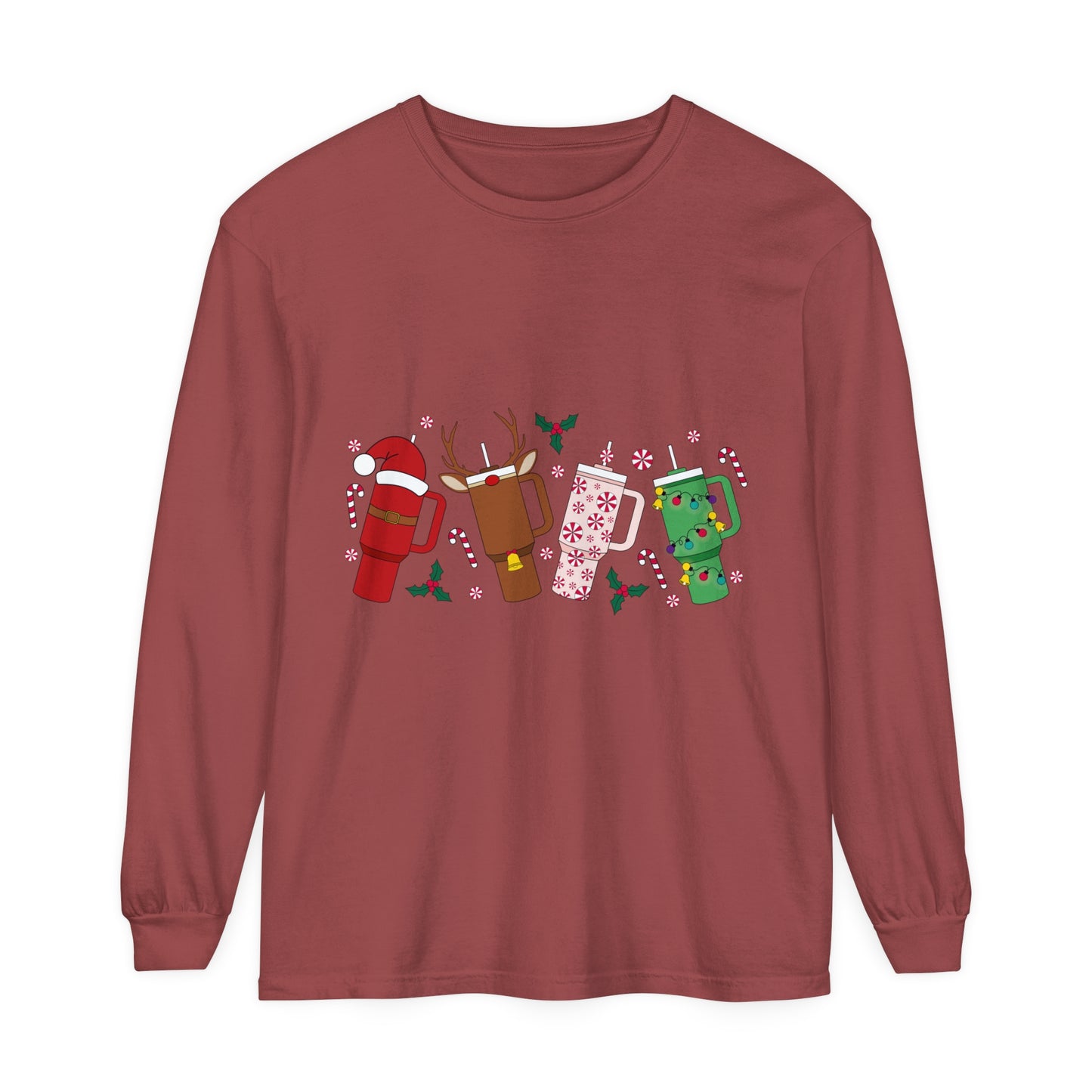 Christmas Unisex Garment-dyed Long Sleeve T-Shirt