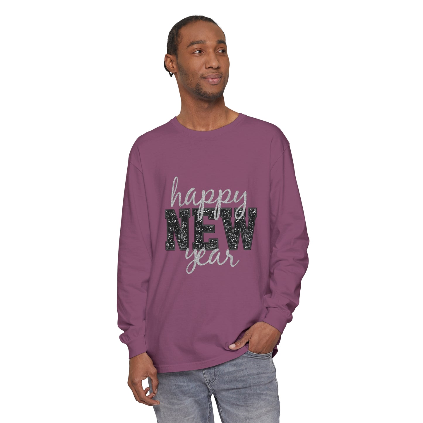 New Year Unisex Garment-dyed Long Sleeve T-Shirt
