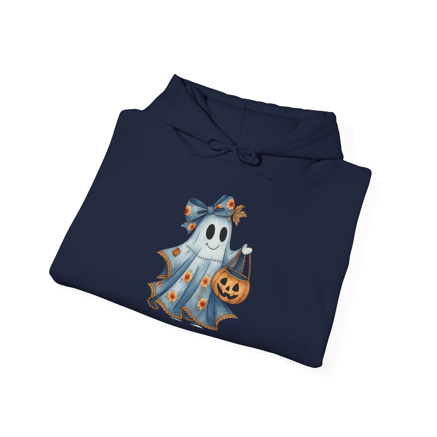 Ghostly Fun Hooded Hoodie, - Halloween Spirit, Cozy Comfort, Unisex Style, Casual Wear, Spooky Gift