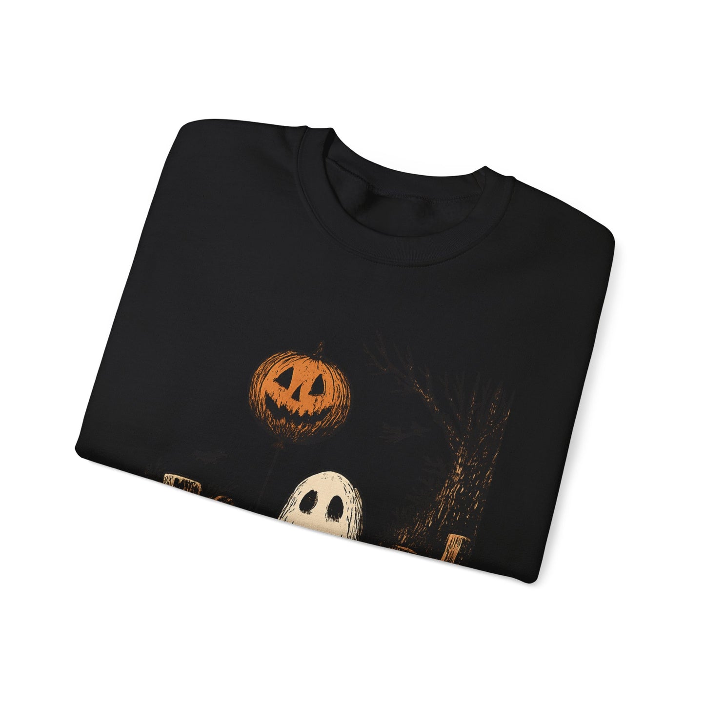 Halloween Ghost Crewneck Sweatshirt - Fall Fashion, Cozy Sweater, Spooky Style, Halloween Decor, Unique Gift