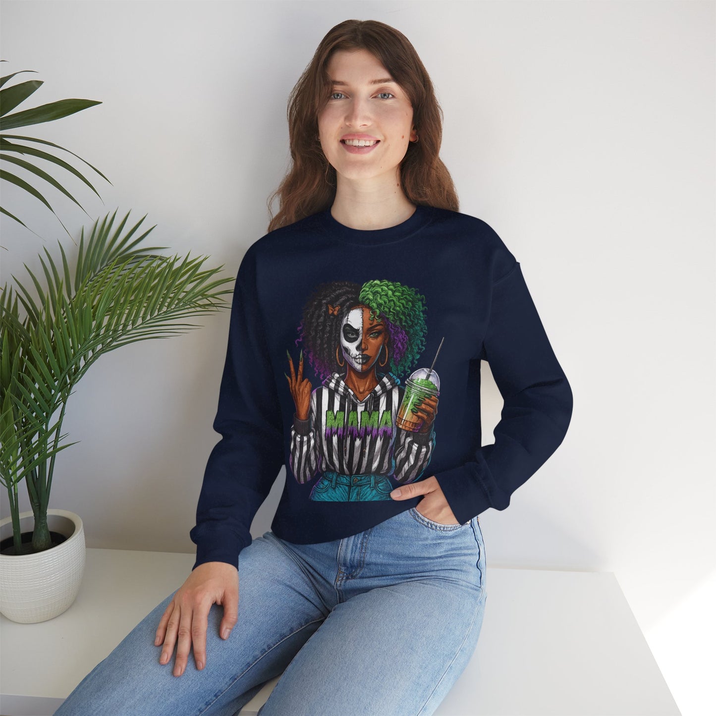 Vibrant Graphic Sweatshirt - Perfect for Creative Souls | Comfy Crewneck | Gift for Moms, Halloween, Trendy Outfits, Streetwear, Art Lovers