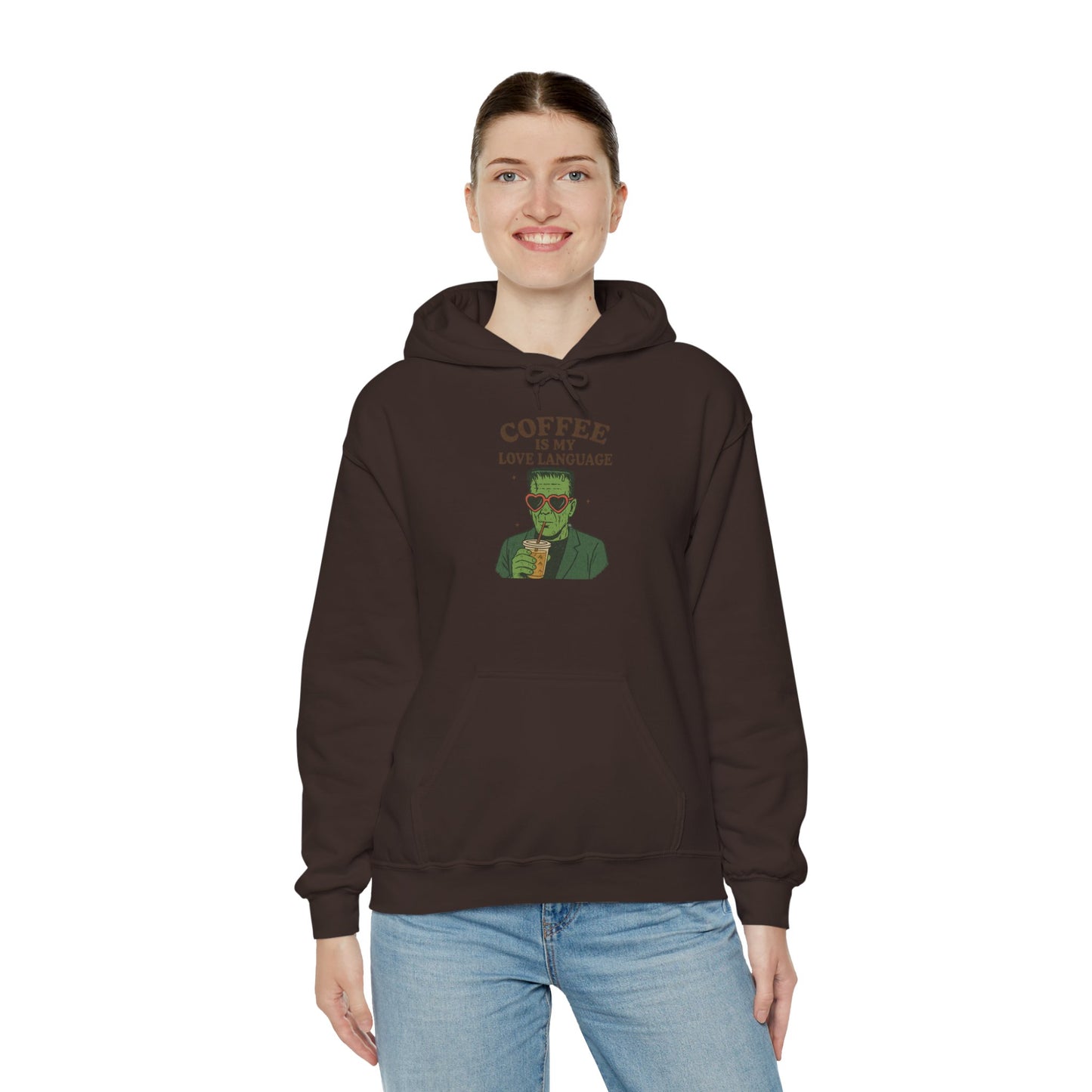 Coffee Is My Love Language Hoodie, Cozy Sweatshirt for Coffee Lovers, Gift for Him or Her, Warm Casual Wear, Perfect for Fall
